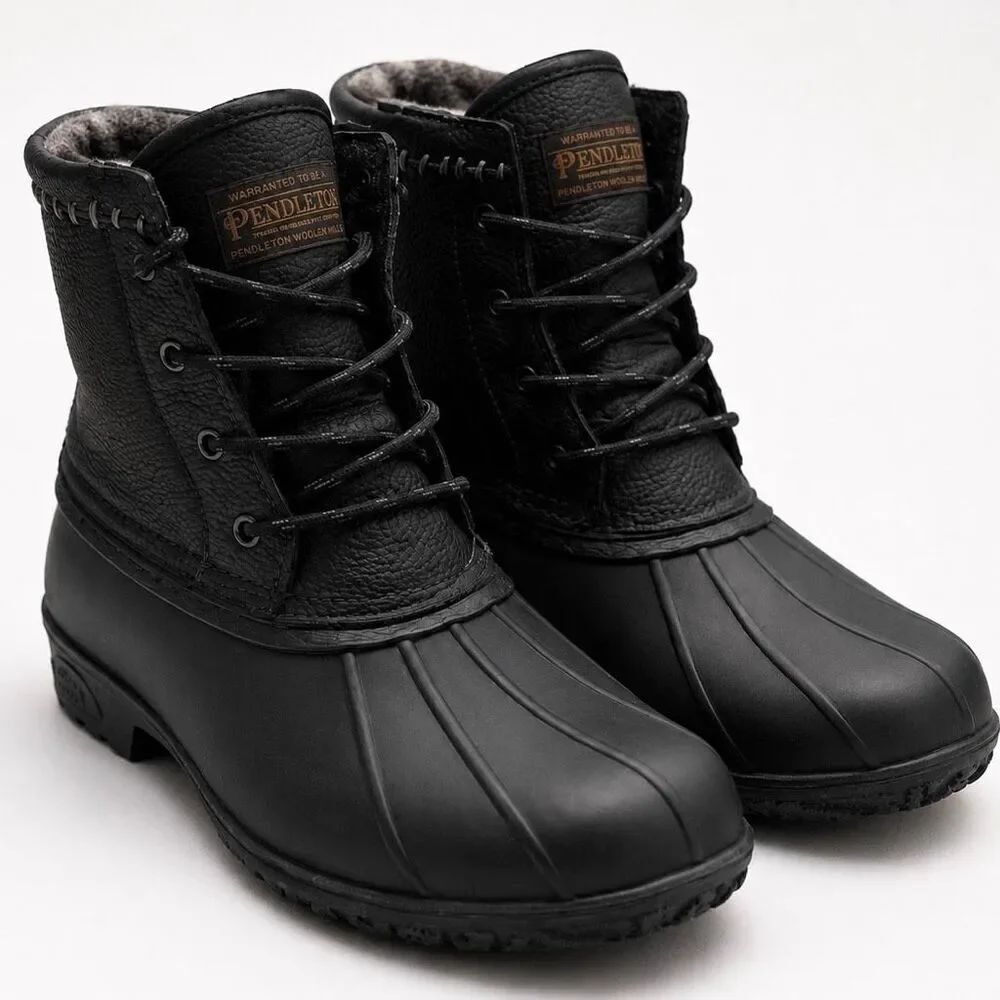Pendleton Waterproof Duck Boots Women’s Size 7 Black Winter Snow Rain Boots